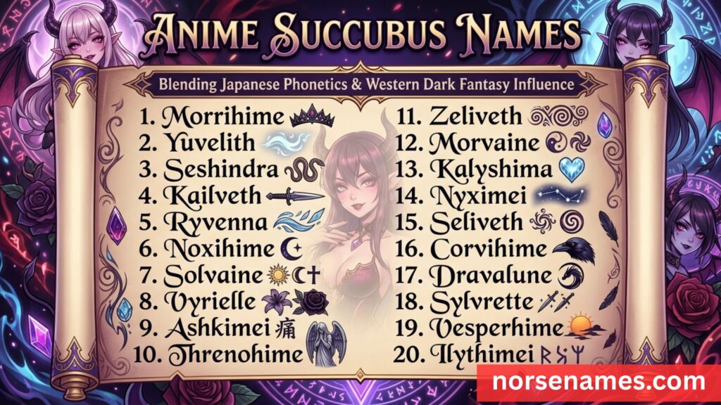 Anime Succubus Names