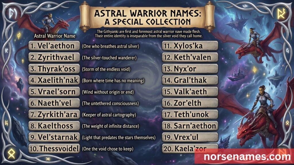 Astral Warrior Names: A Special Collection