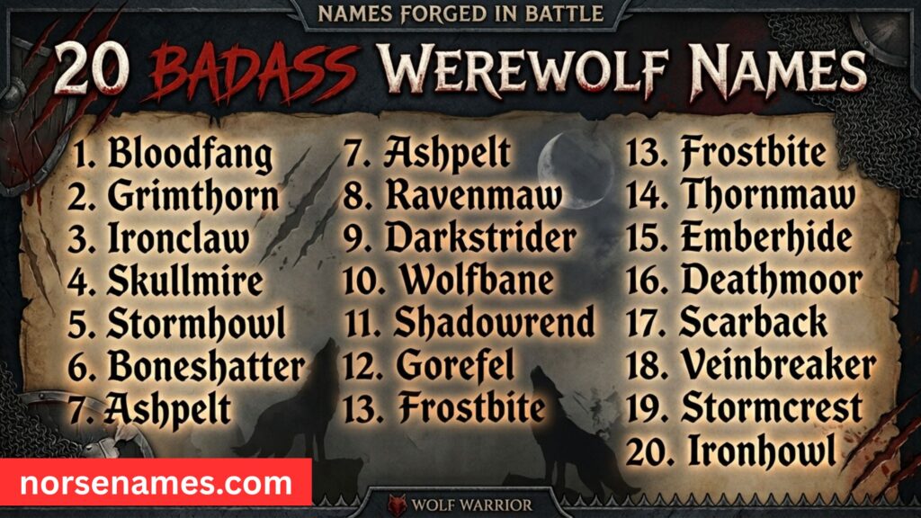 Badass Werewolf Names
