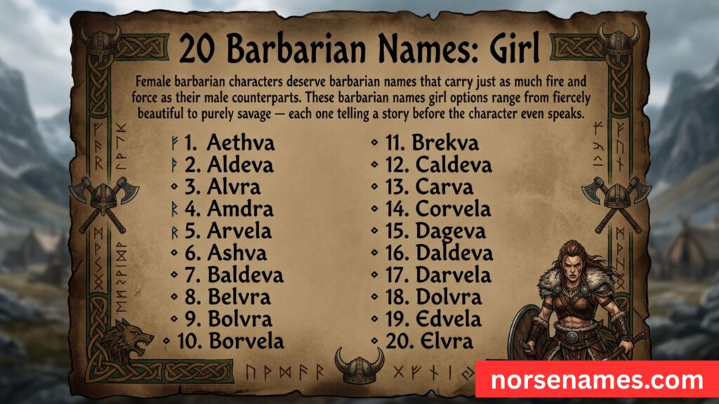 Barbarian Names Girl