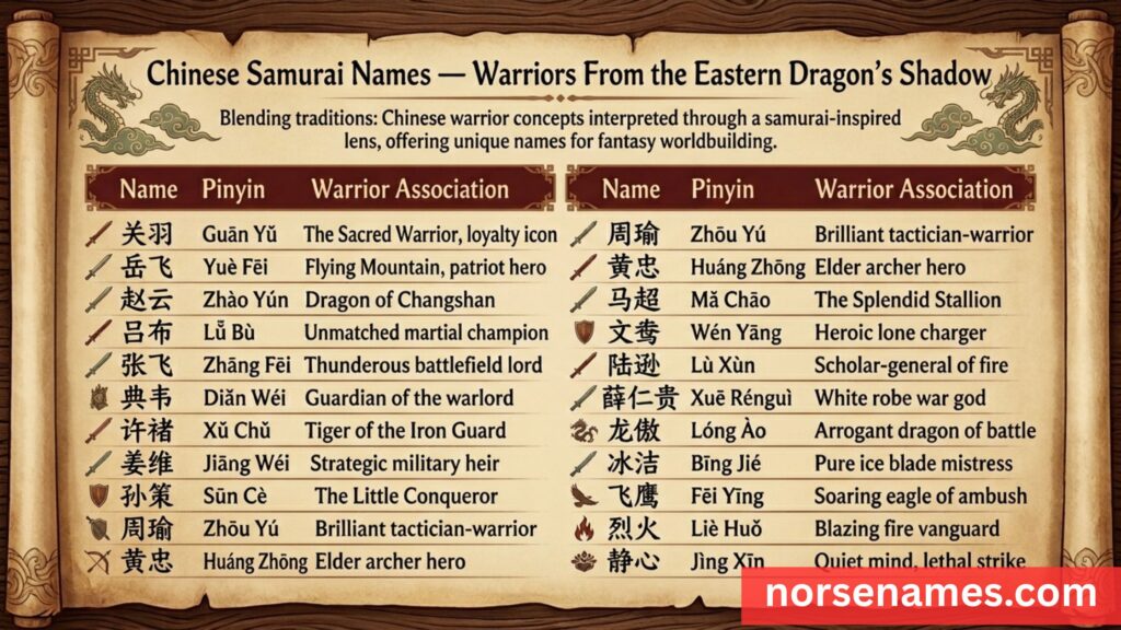 Chinese Samurai Names
