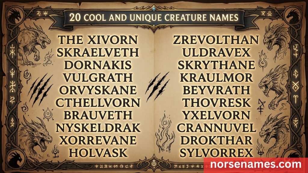 Cool and Unique Creature Names