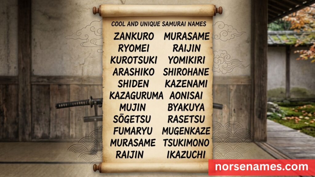Cool and Unique Samurai Names