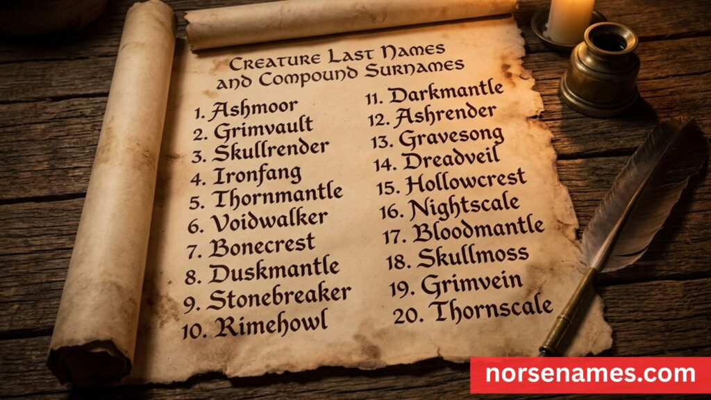 Creature Last Names and Compound Surnames