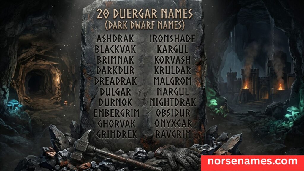 Duergar Names (Dark Dwarf Names)
