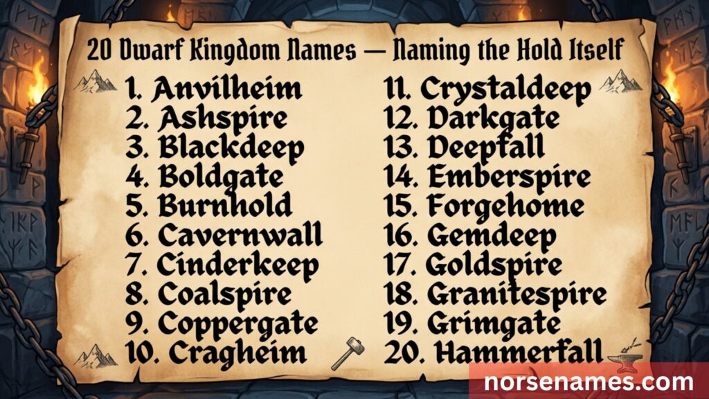 Dwarf Kingdom Names