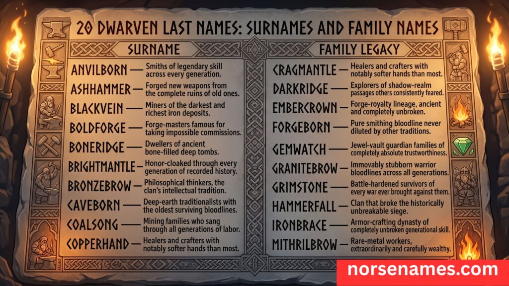 Dwarf Last Names — Surnames and Dwarven Family Names