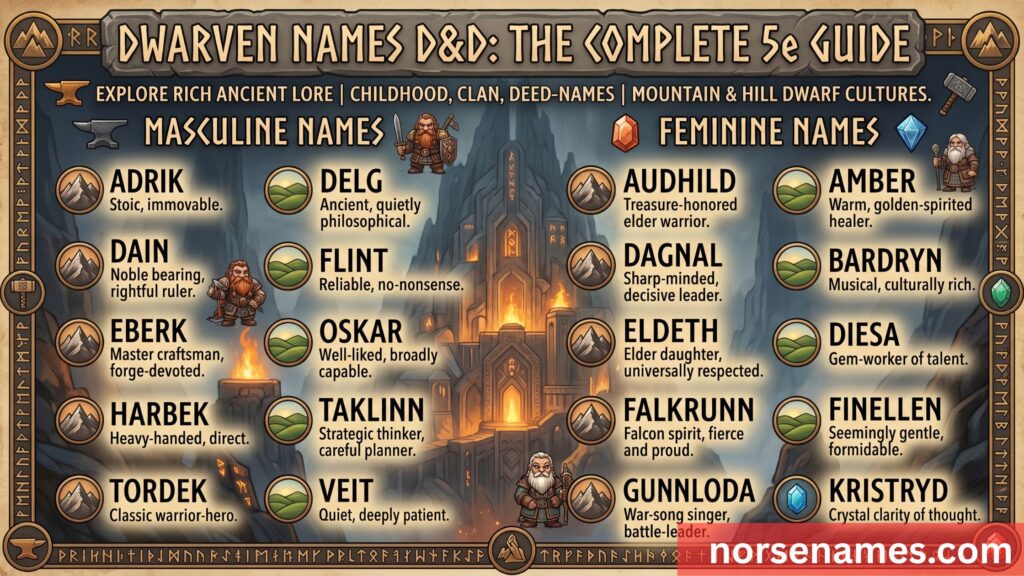 Dwarf Names DnD — The Complete 5e Guide