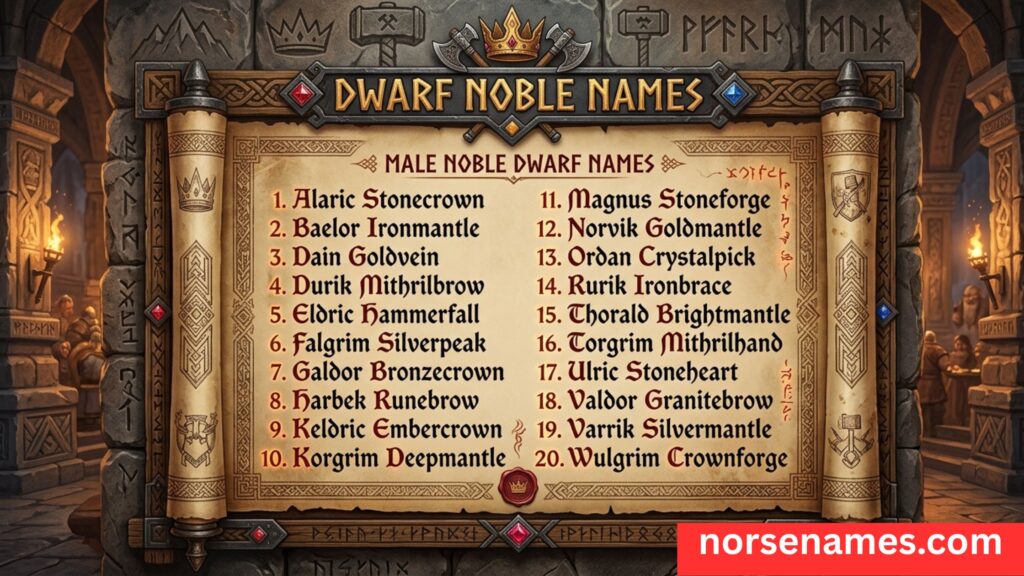 Dwarf Noble Names