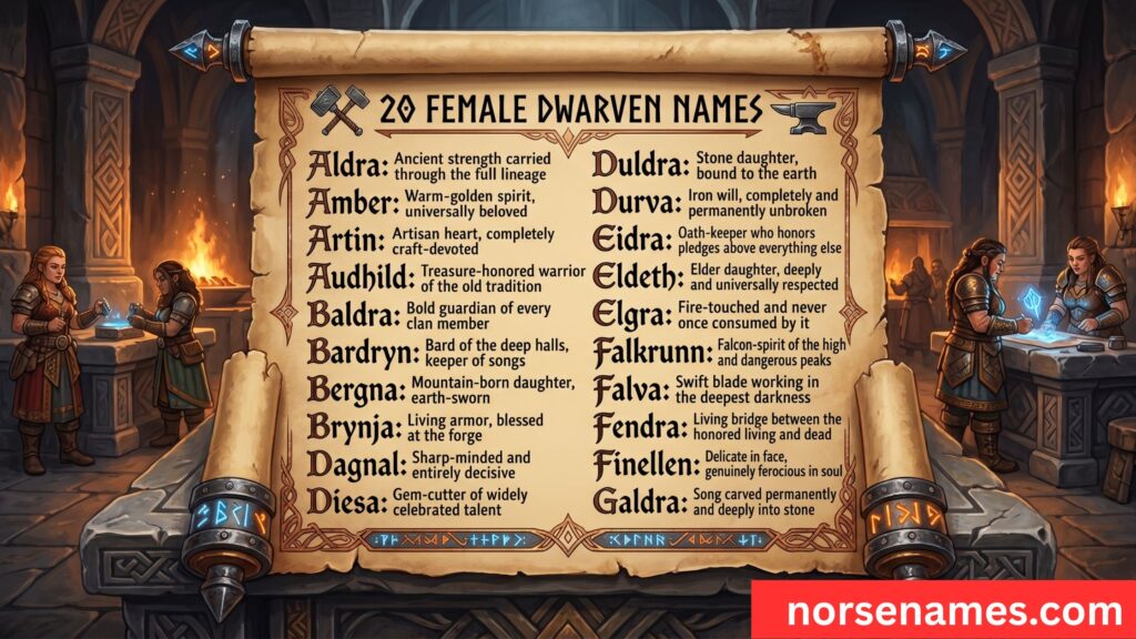Dwarven Names Female