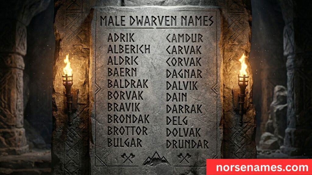 Dwarven Names Male
