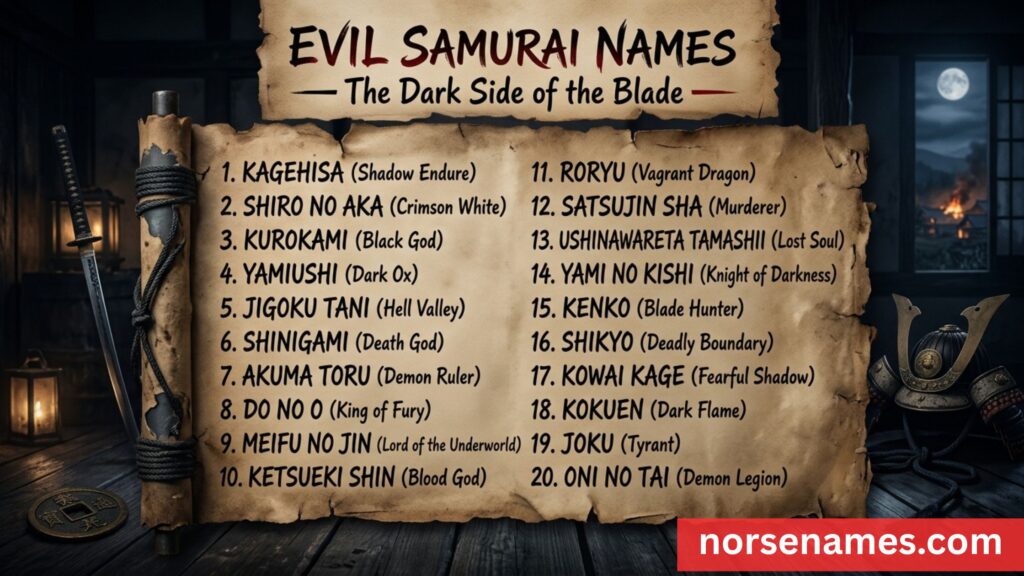 Evil Samurai Names