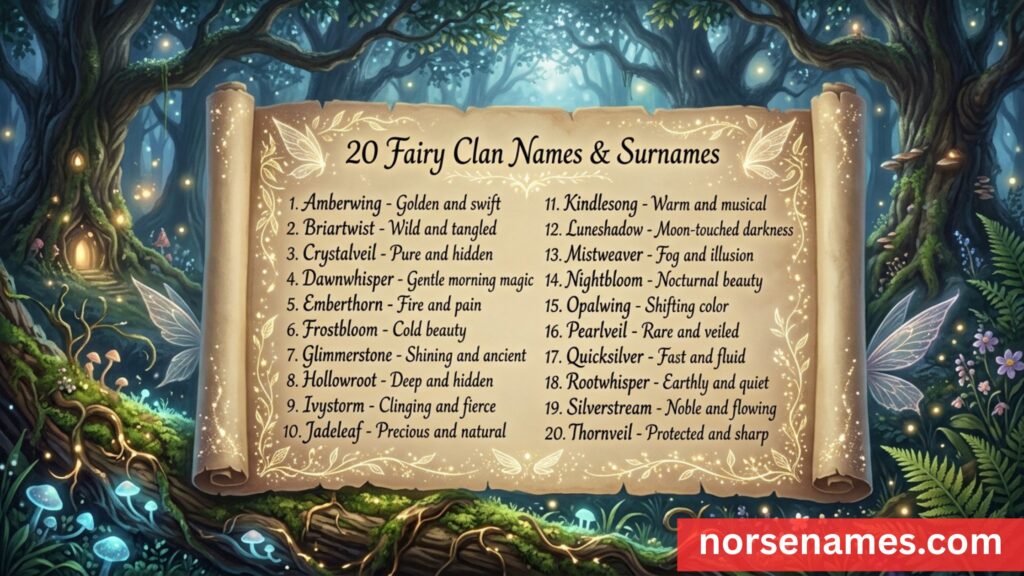 Fairy Clan Names & Surnames