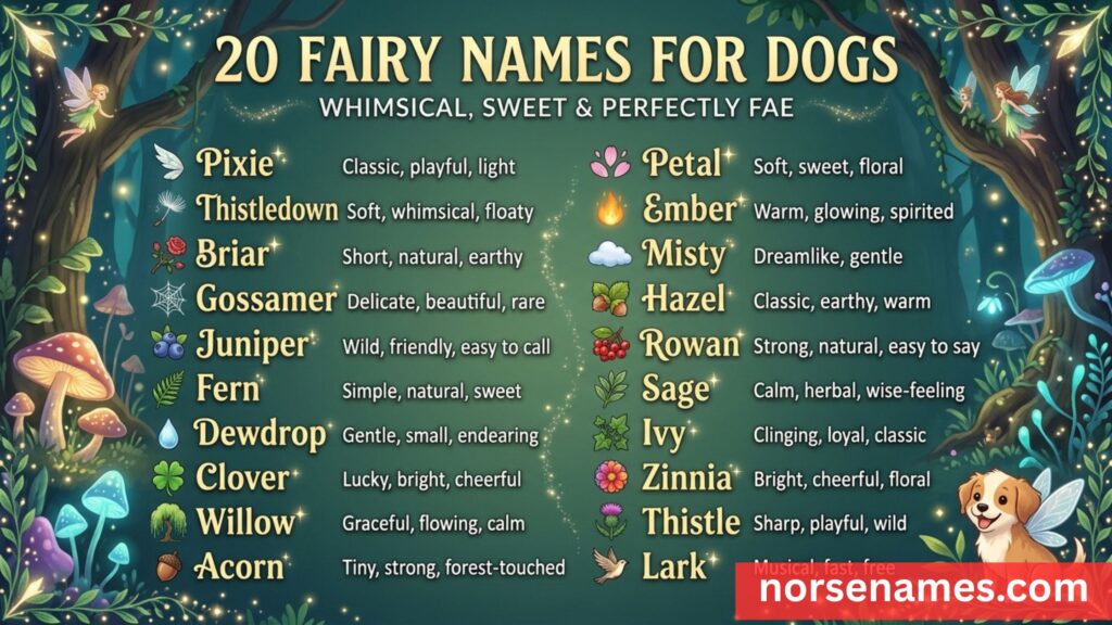 Fairy Names for Dogs