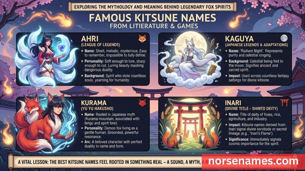 Famous Kitsune Names From Literature & Games