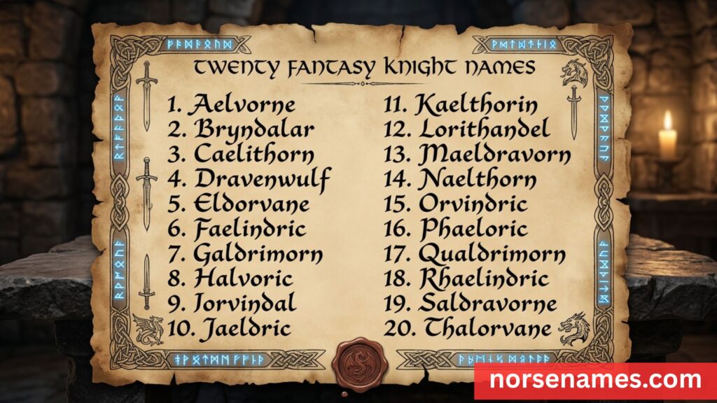 Fantasy Knight Names