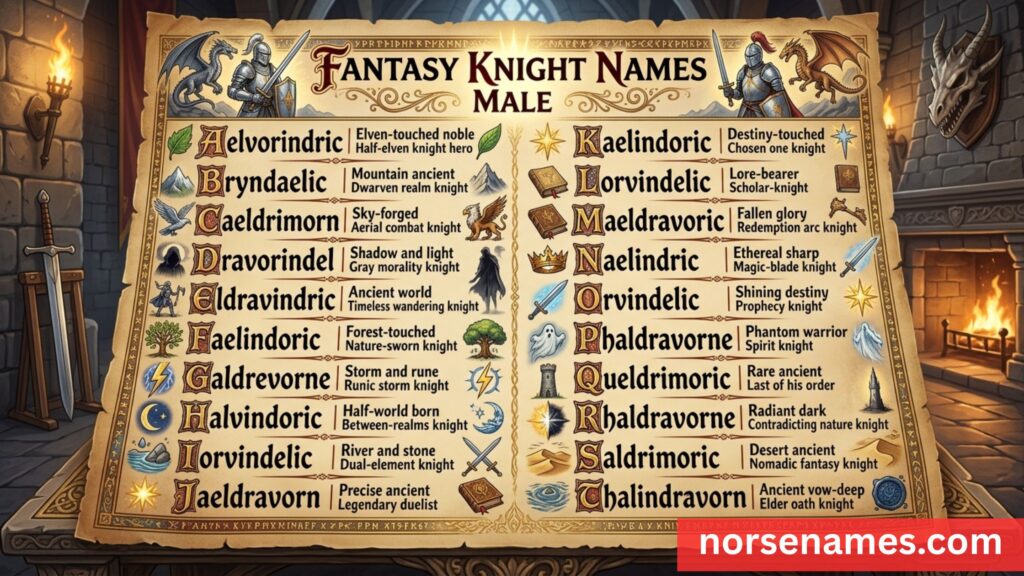 Fantasy Knight Names Male