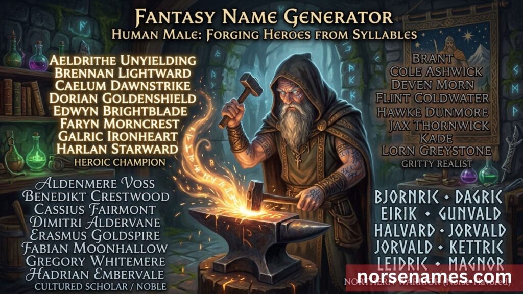 Fantasy Name Generator Human Male