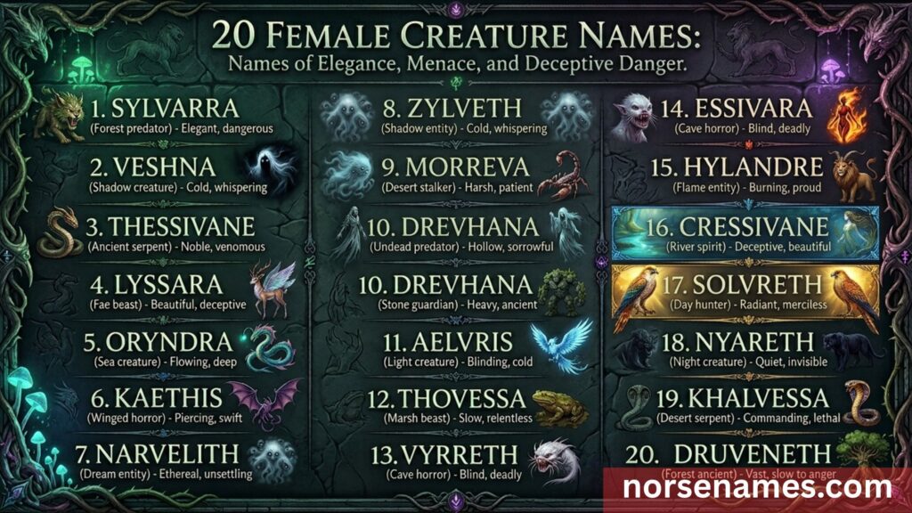 Female Creature Names