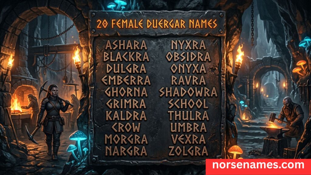Female Duergar Names