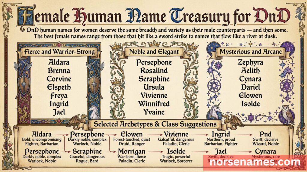 Female Human Name Treasury for DnD