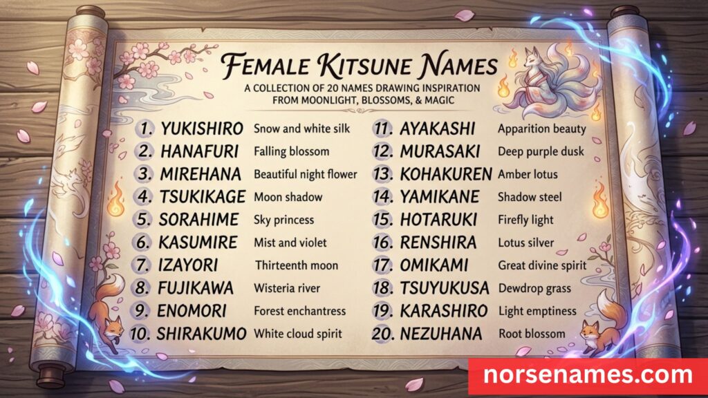 Female Kitsune Names