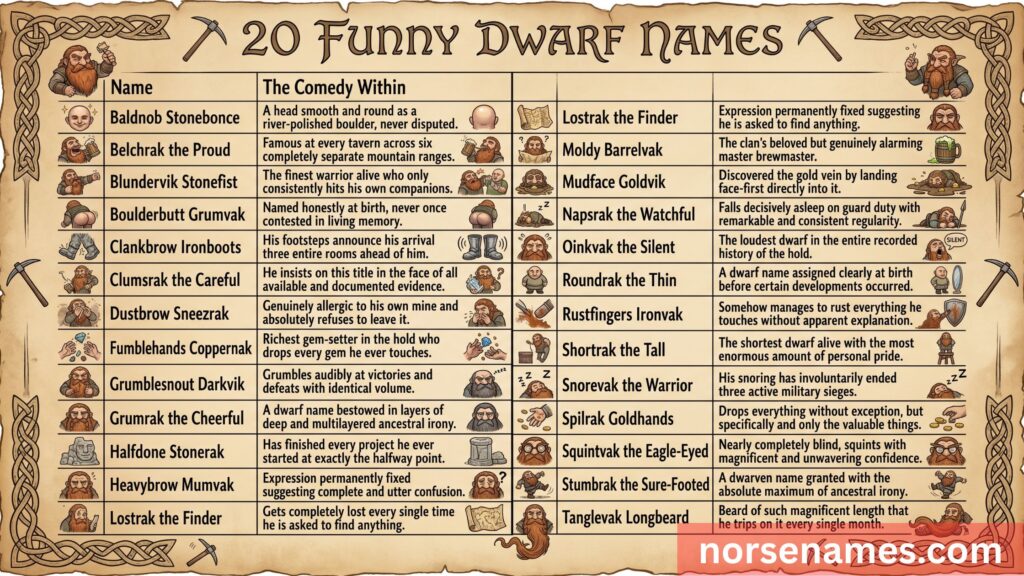 Funny Dwarf Names