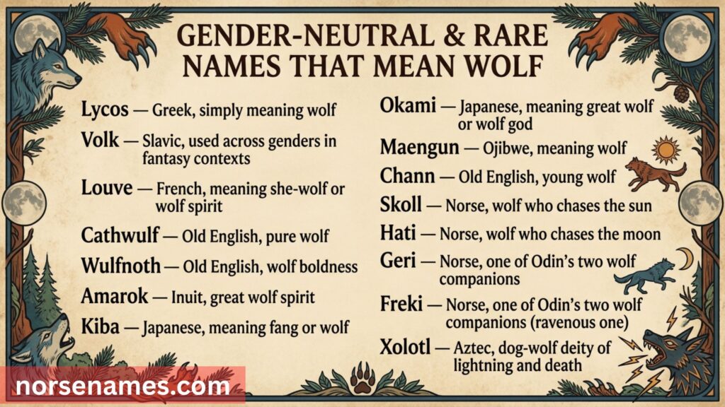 Gender-Neutral & Rare Names That Mean Wolf