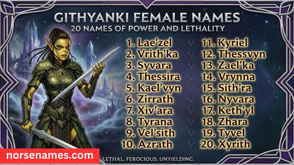 Githyanki Names Female (Girl) 