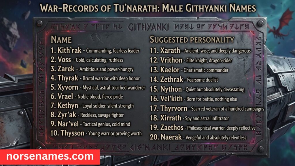 Githyanki Names Male