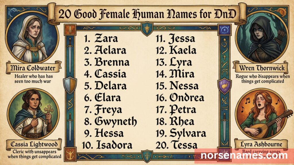 Good Female Human Names for DnD