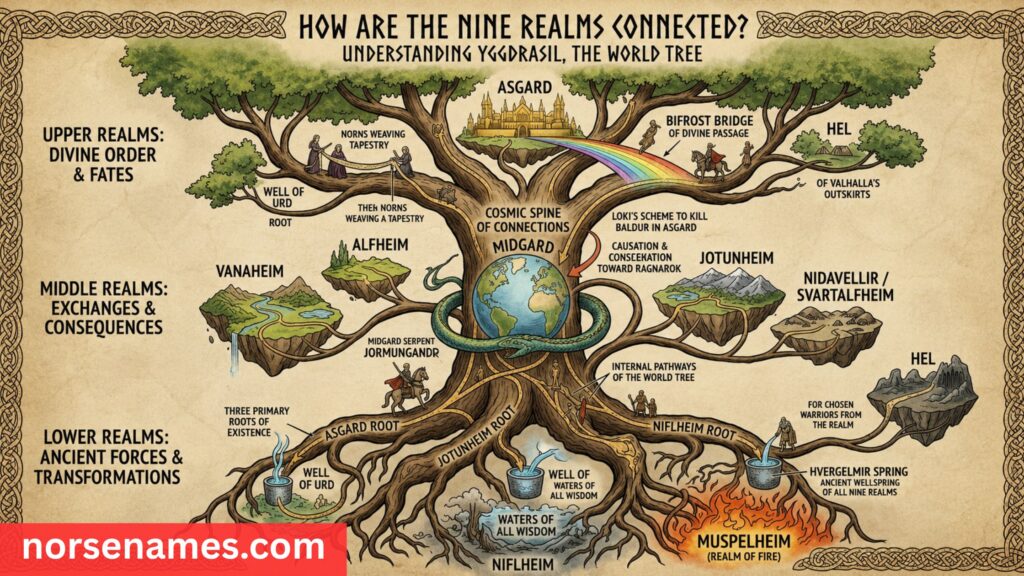 How Are the Nine Realms Connected? Understanding Yggdrasil, the World Tree