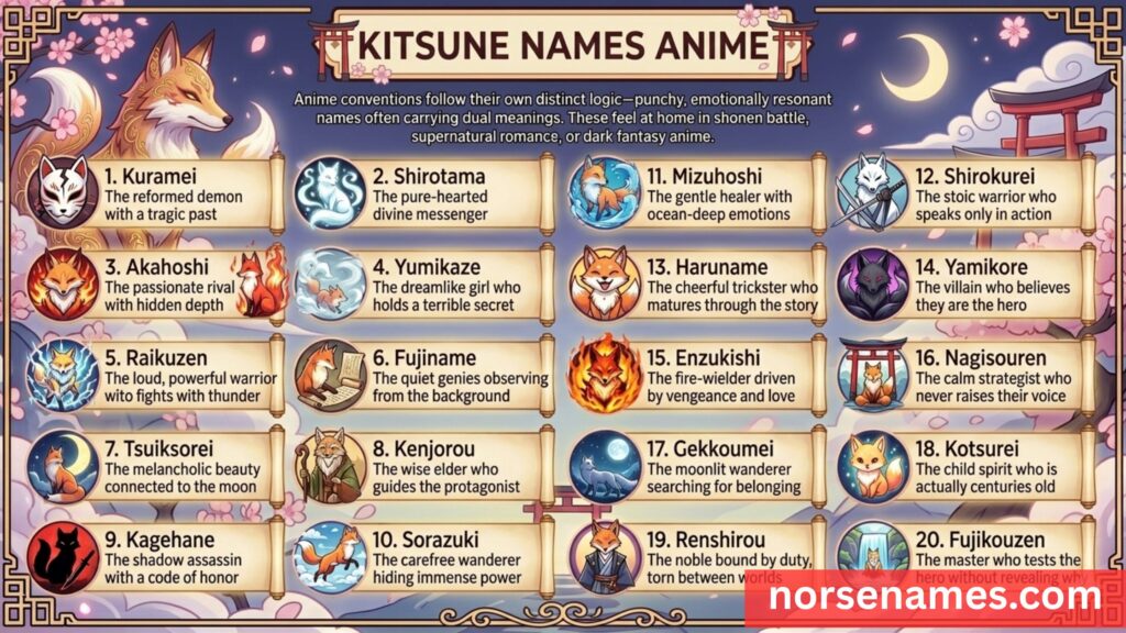 Kitsune Names Anime