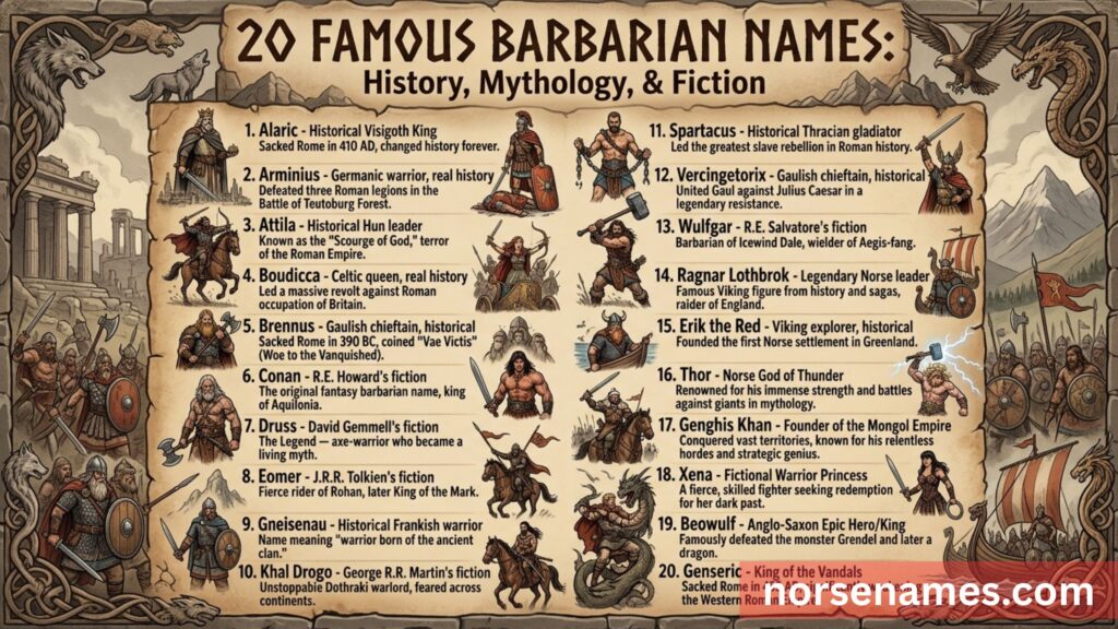 List of Famous Barbarian Names