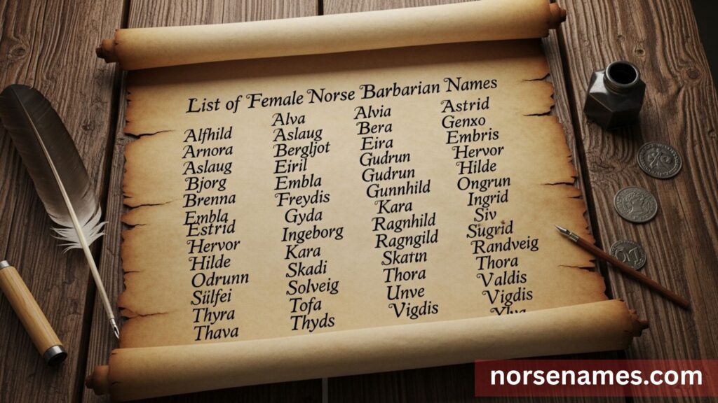 List of Female Norse Barbarian Names