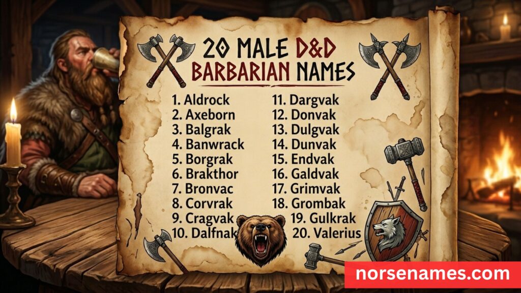 Male D&D Barbarian Names