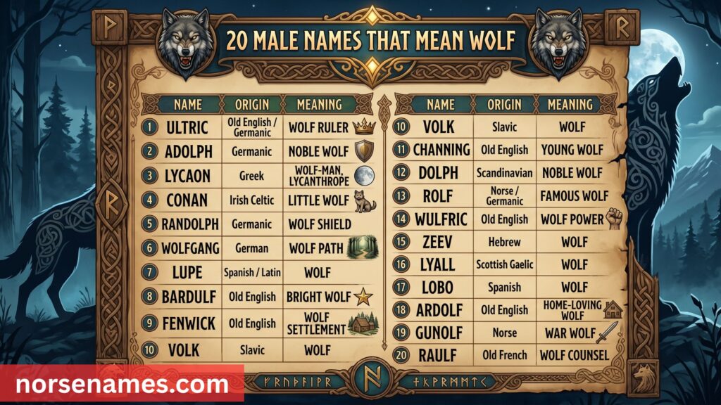 Male Names That Mean Wolf