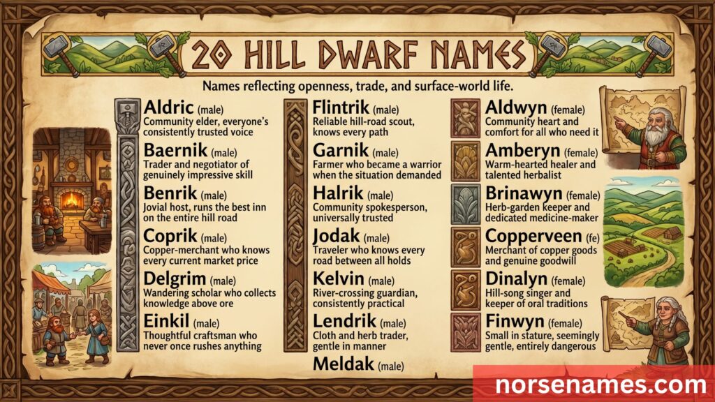 Hill Dwarf Names