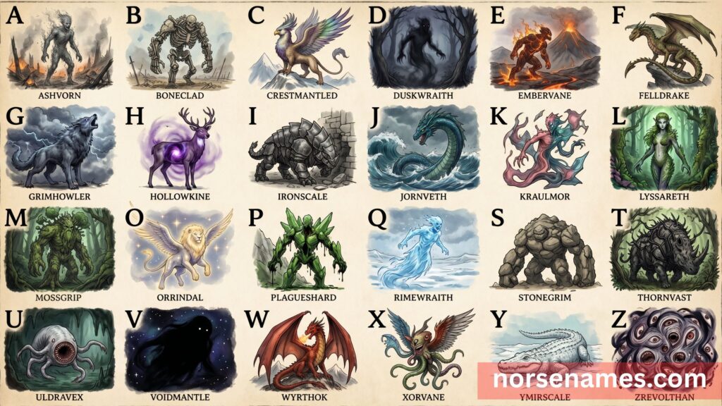 Mythical Creatures List A–Z