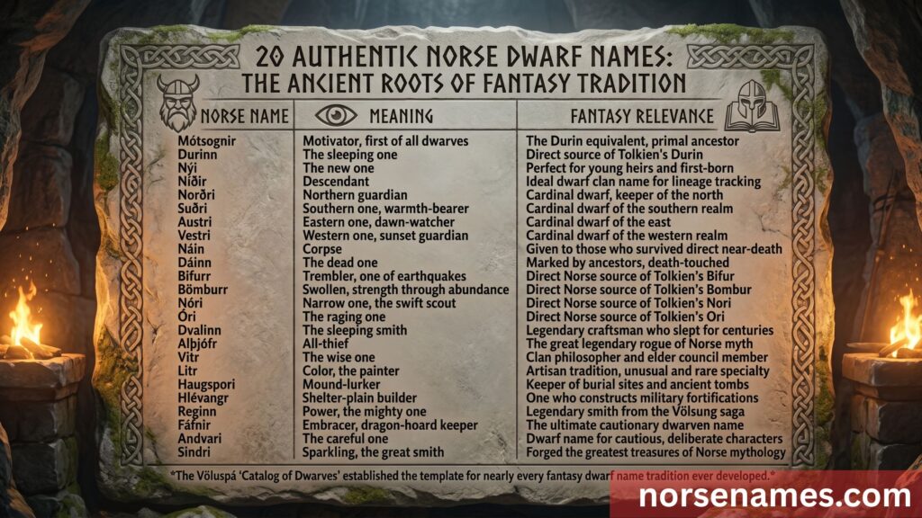 Norse Dwarf Names — The Ancient Roots of Fantasy Tradition