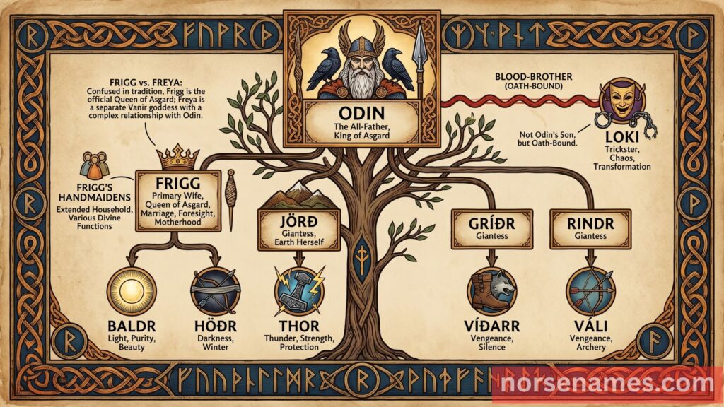 Odin Norse Mythology Family Tree