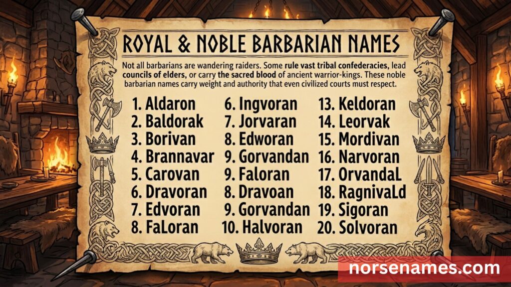 Royal & Noble Barbarian Names
