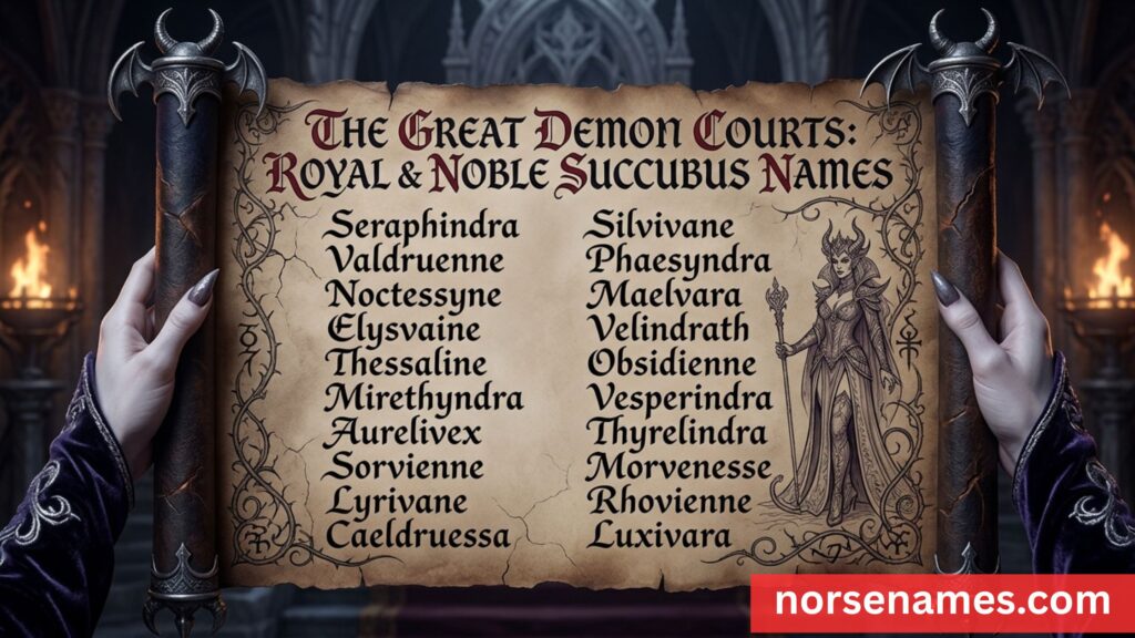 Royal & Noble Succubus Names