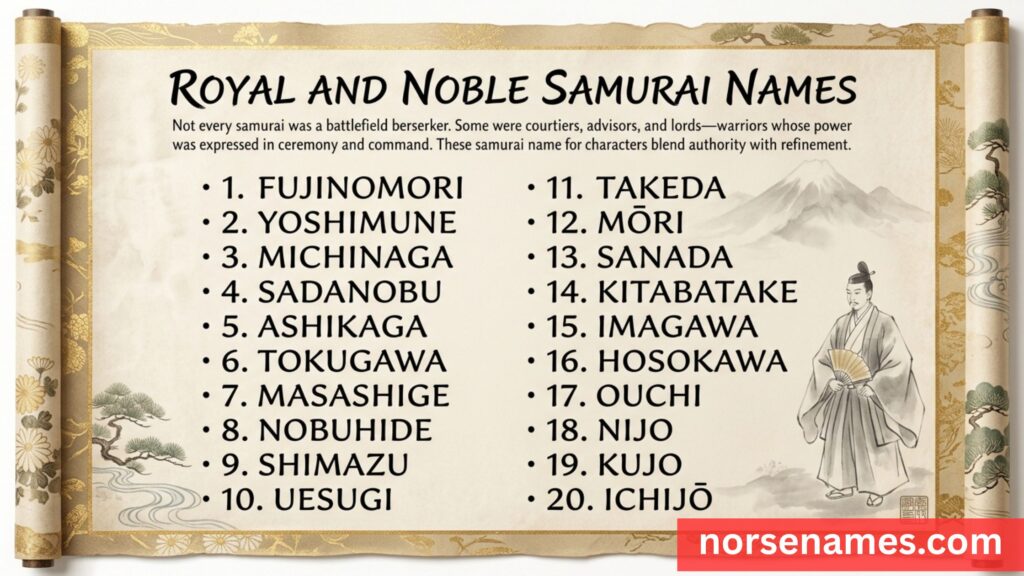 Royal and Noble Samurai Names