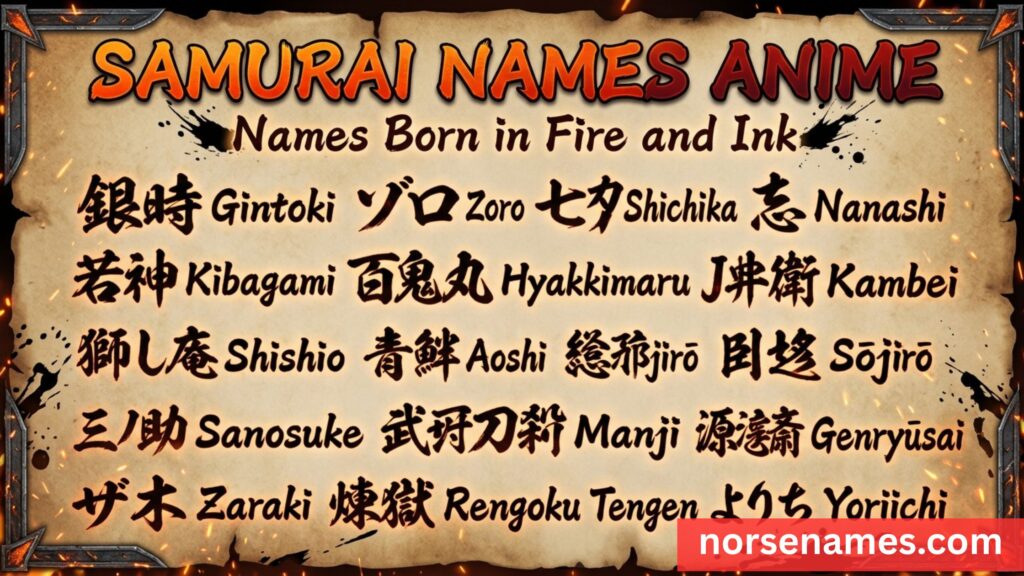 Samurai Names Anime