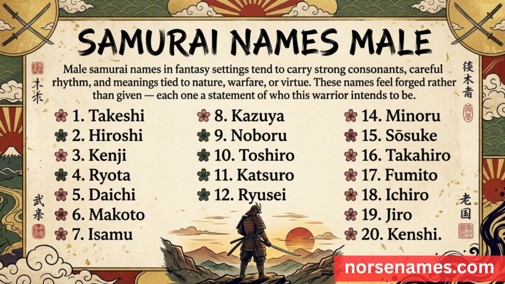 Samurai Names Male