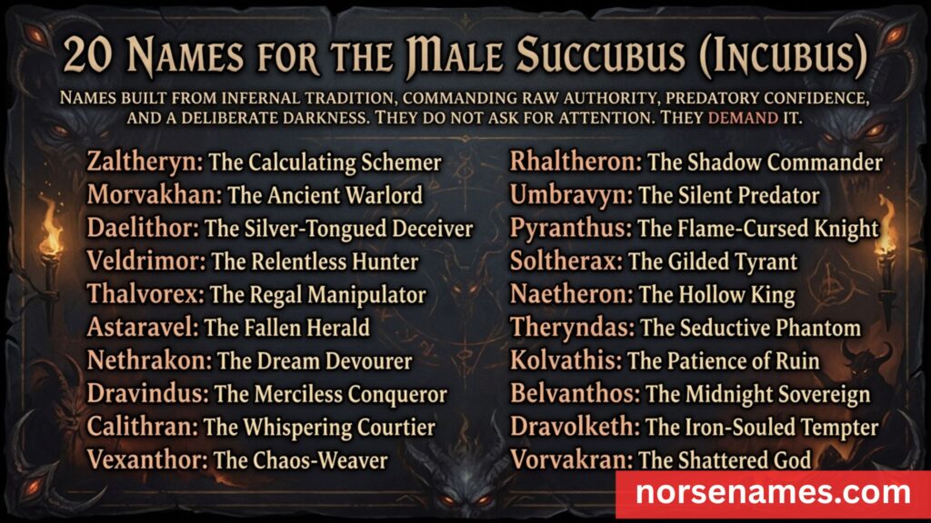 Succubus Names Male ( INCUBUS )