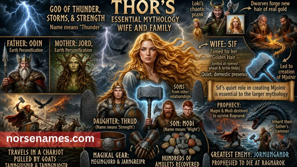 Thor Norse Mythology Wife and Family
