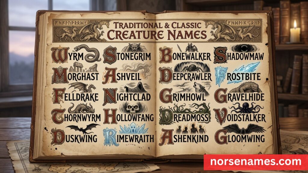 Traditional and Classic Creature Names