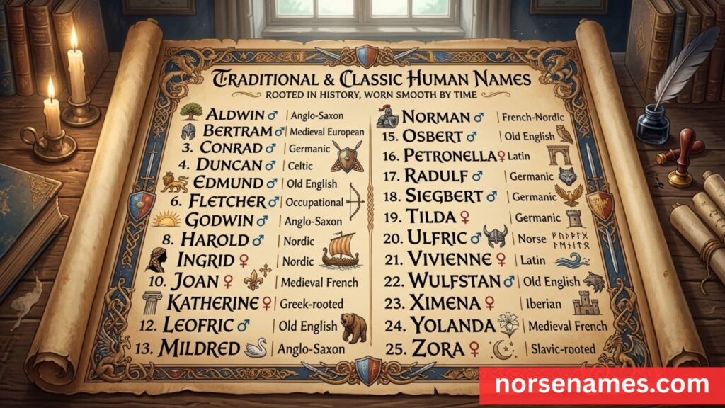 Traditional and Classic DnD Human Names